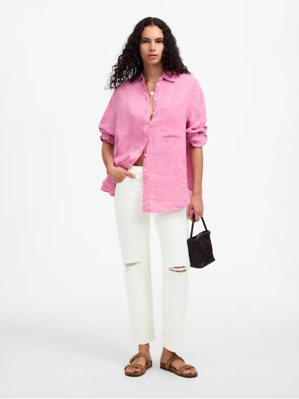 Madewell The Dean Easy Straight Crop Jean Tile White Rigid size 29 nwt spring